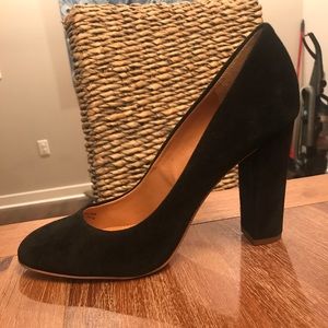 J Crew Black Suede Pumps